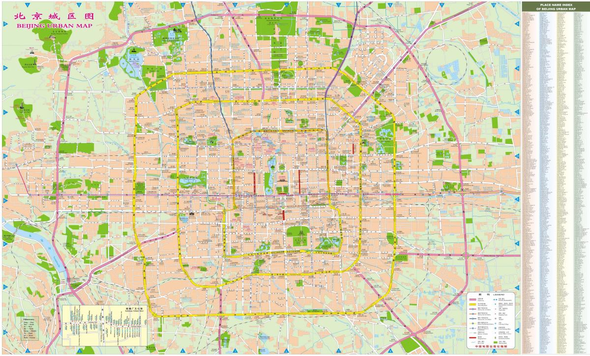 北京(Peking)街道地图